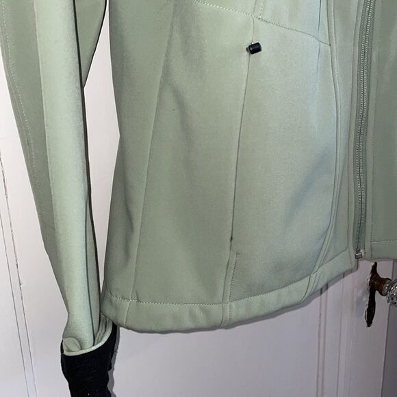 Spyder mint green light zip up front fleece lined coat - Picture 8 of 16